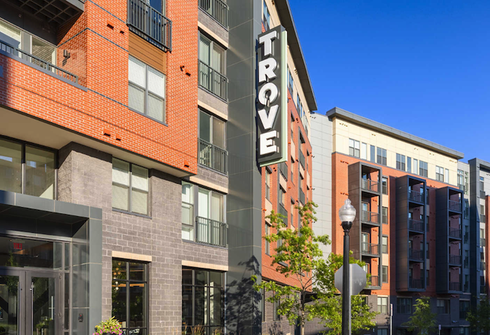 The Trove apartment building at 1201 South Ross St. in Arlington.
