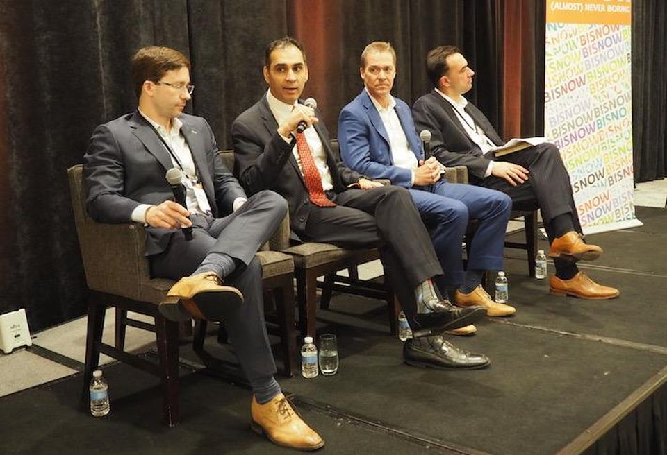 LifeBridge Health's Daniel Durand, Inova's Dr. Sunil Budhrani, Microsoft's Kevin Dolan and Array Architects' Neil Carpenter