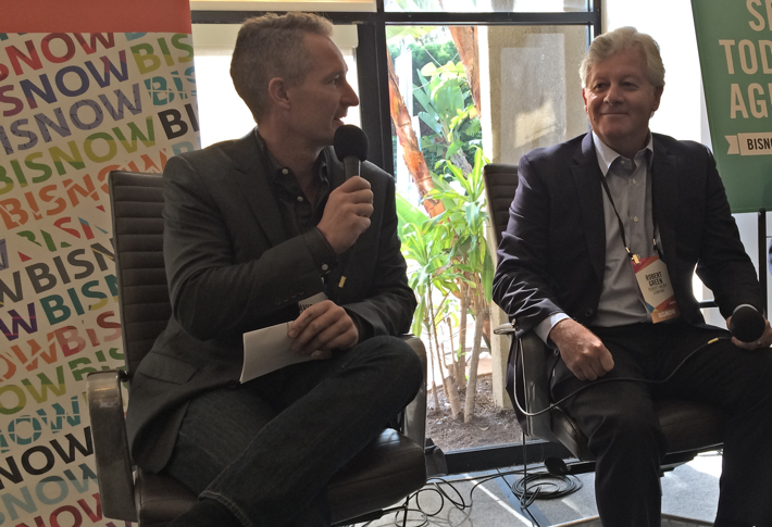 Robert Green, right, with David McCullough, principal at David McCullough Landscape Architecture, at San Diego Hotel Development Takeoff last summer.

