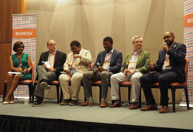 CohnReznick's Winell Belfonte, Jubilee Housing's Jim Knight, Washington Housing Conservancy's Kimberly Driggins, JBG Smith's AJ Jackson, Torti Gallas + Partners' Lawrence 
