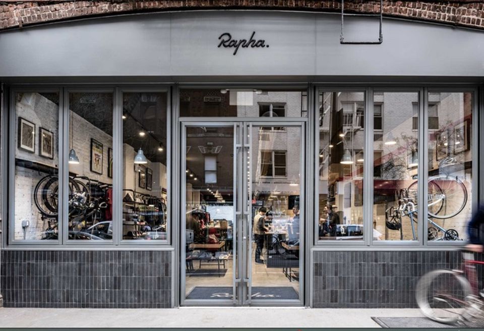Rapha Clubhouse storefront.