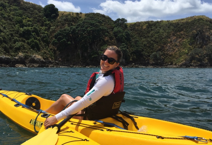 Tara Hovey Kayaking in New Zealand