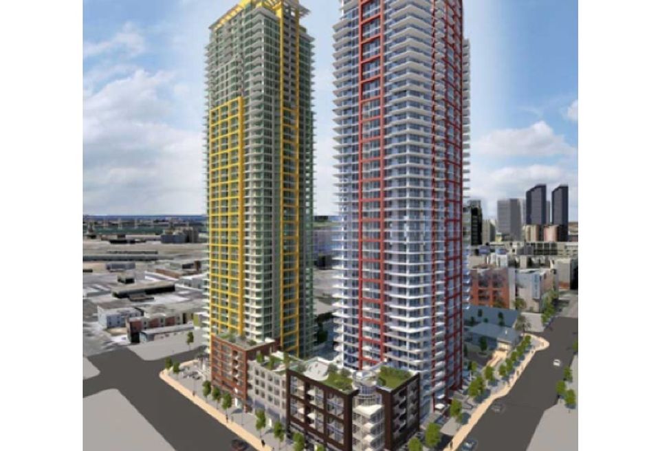 The 45-story Pinnacle Towers on edge of East Village.