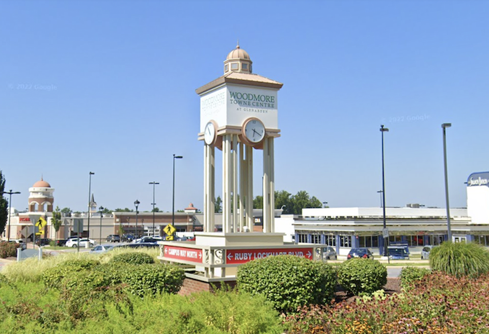Entrance to Woodmore Towne Centre in Glenarden, Maryland.