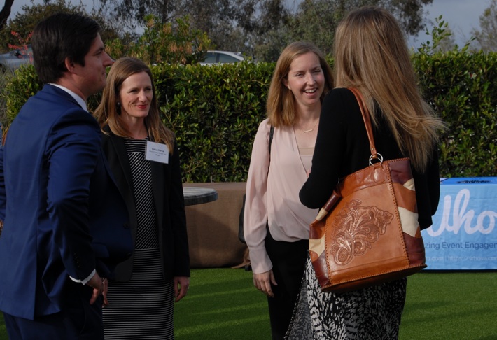 L-R are Drew Garrison, Nikia Clarke and Lauren Lindner - employees of World Trade Center San Diego, following the MetroConnect Pitchfest in November 2016.