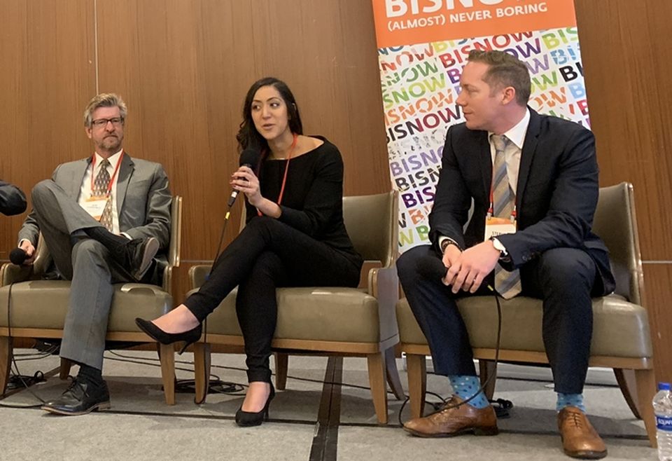 Chelsea Investment Corp. Government Relations Manager Bob Cummings, Bosa Development In-House Counsel Ashley Gosal, and CityView Senior Director Stephen Anderson.