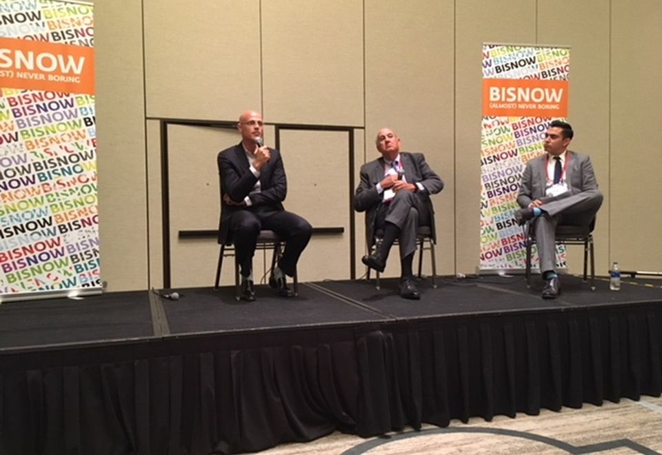 Weston Urban CEO Randy Smith, San Antonio Medical Foundation President Jim Reed and Institutional Property Advisors Associate Drew Garza, who moderated.