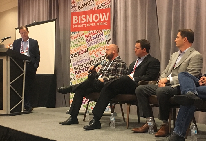 Black & Veatch Director, Data Centers Rob Nash-Boulden, who moderated, Wave Broadband | RCN Vice President, Critical Infrastructure Engineering Matthew Waymire, QTS Director, Strategic Procurement Nathan Hazelwood, and DartPoints Chief Development Officer Michael Ortiz.
