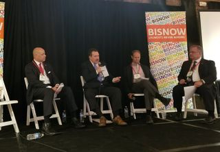 City of Cincinnati City Manager Harry Black, Hamilton County Commission President Todd Portune, Neyer Properties President and CEO Dan Neyer, and SVN | RICORE Investment Management Inc. Principal and Executive Managing Director John Rickert, who moderated.
