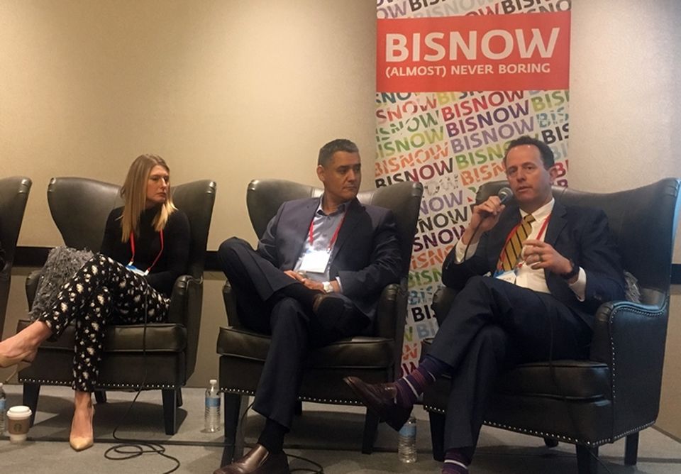 DLR Group Shelby Guddeck, Hines Managing Director Chris Anderson, and the Boyer Co. Partner Adrian Evarkiou.