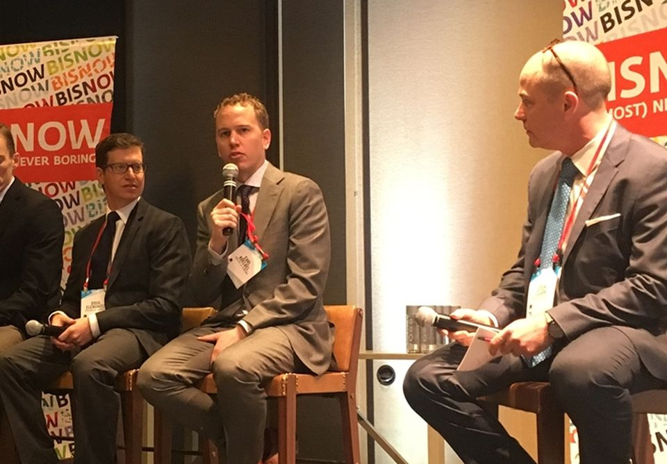 Trailbreak Partners principal Doug Elenowitz, Koelbel & Co VP Carl Koelbel, and BakerHostetler counsel Eben Clark, who moderated.