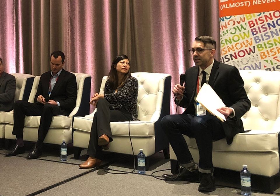 PHK Development President Patrick Kessi, DCI Engineers Principal Shirley Chalupa, and Greater Portland Inc. Vice President of Business Development Larry Holt, who moderated.