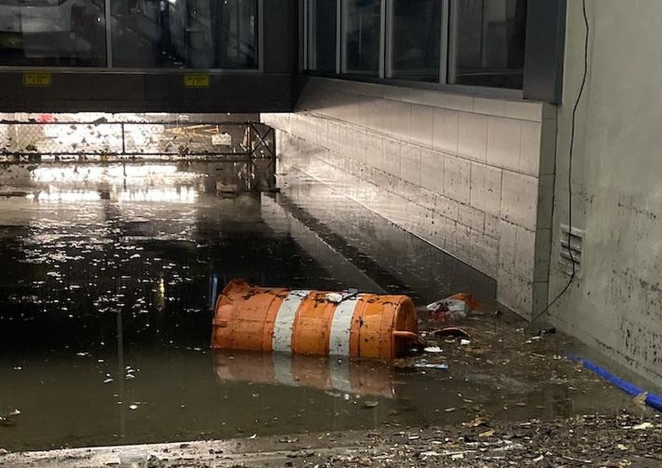 Flooding at Barone Management's 99-77 Queens Blvd.