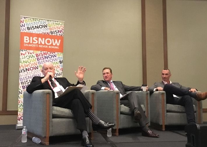 Rendina Healthcare Real Estate Senior Vice President of Development and Leasing Neil Carolan, who moderated, UC San Diego Health System Chief of Staff Matthew Jenusaitis, and Pacific Medical Buildings Partner and Senior Vice President Jake Rohe.