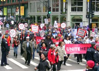 Unite Here rally