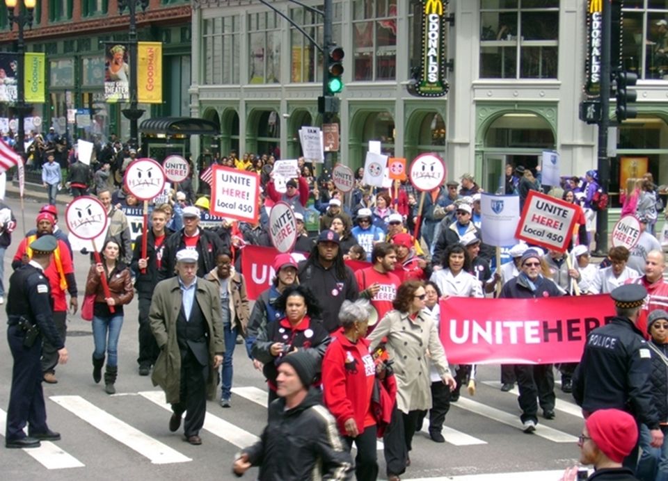 Unite Here rally