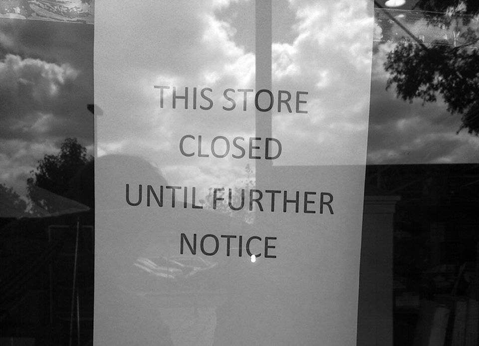 Store closed notice