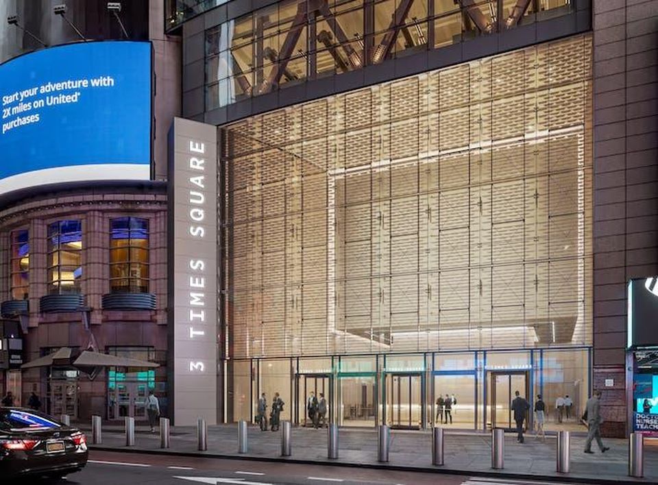 A rendering of the 3 Times Square redevelopment