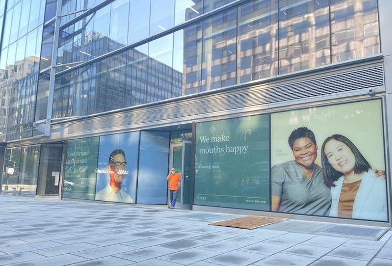 Signage for Tend's space at 1901 L St. NW in Downtown D.C. 