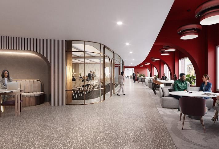 A rendering of the new amenity center planned at International Place. 