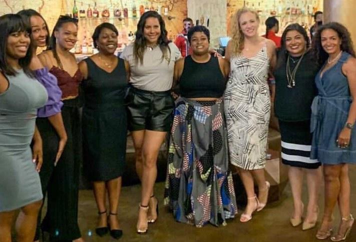 Members of the Women in Real Estate group at one of their first events. 