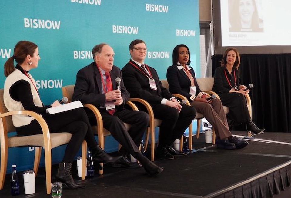 NoMa BID's Maura Brophy, 2030 Group's Bob Buchanan, Northern Virginia Transportation Alliance's Jason Stanford, Northern Virginia Transportation Authority's Monica Backmon and Greater Washington Partnership's Kathy Hollinger.