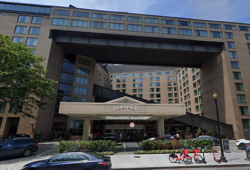 The Hyatt Regency Washington Capitol Hill, an 838-room hotel owned by Host Hotels & Resorts.