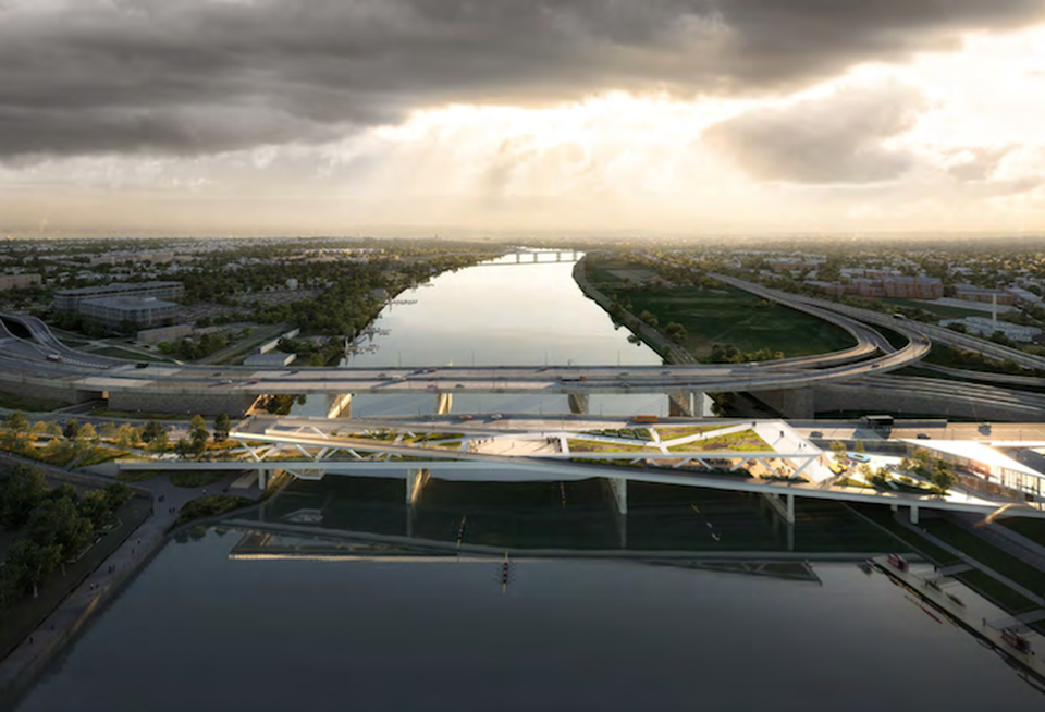 A rendering of the 11th Street Bridge Park project.