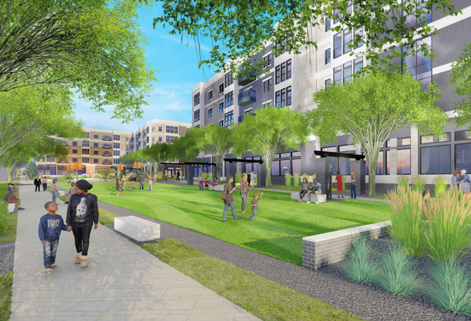 A rendering of the Beltway Plaza Mall redevelopment in Greenbelt.