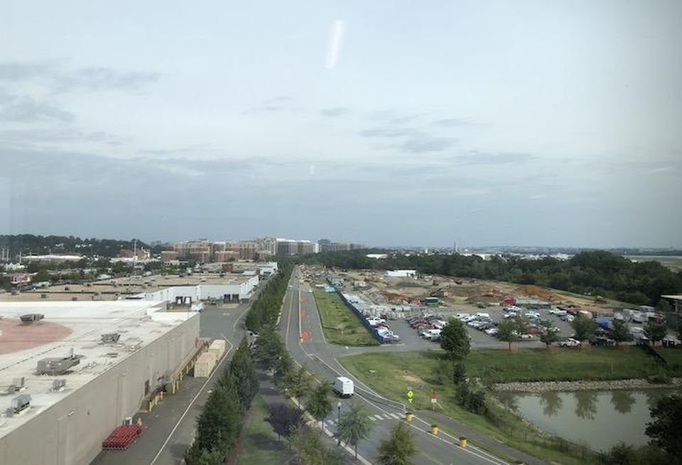 The view of Potomac Yard from the sixth floor of the 3030 Potomac Ave. office building.