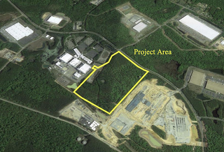 The site where QTS is adding 1.5M SF of new data center space to its existing campus in Henrico County, Virginia.