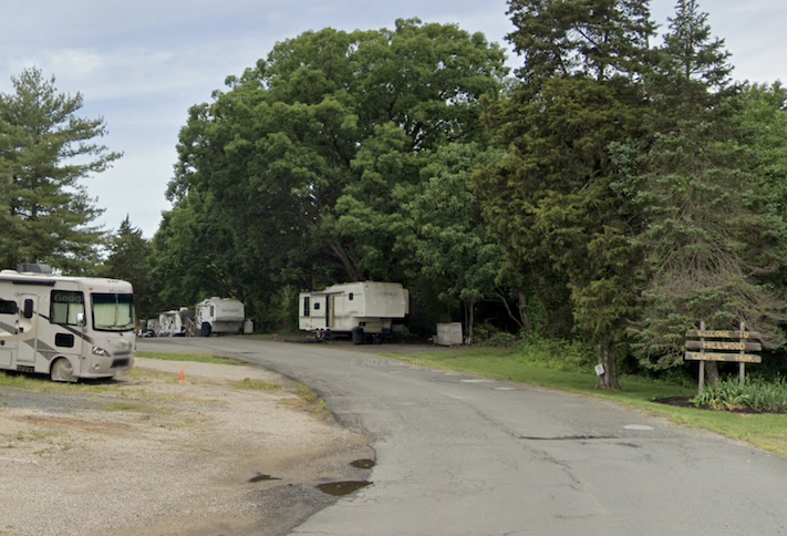 The entrance to the Hillwood Camping Park in Gainesville, Virginia. 