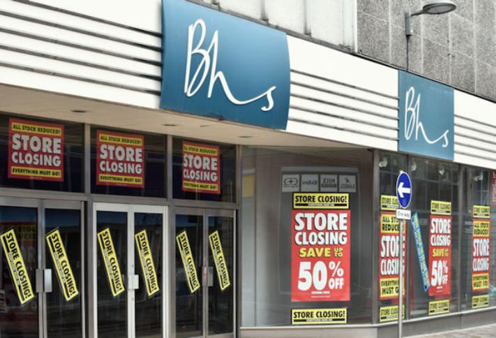 A shuttered BHS store