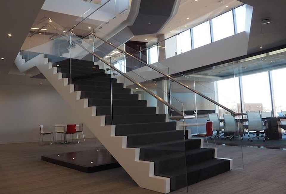 The internal staircase in Goodwin's 1900 N office