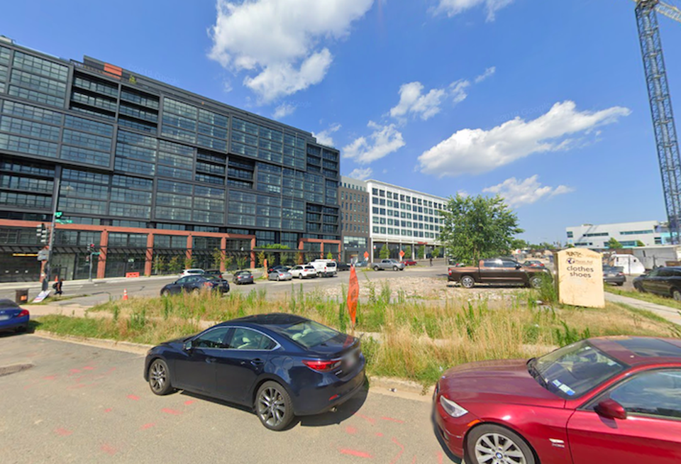 The development site at 301 Florida Ave. NE, across the street from multiple new projects.