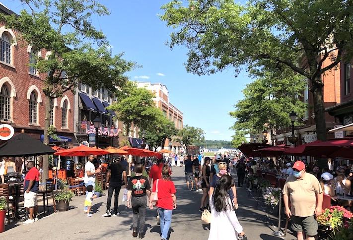King Street in Old Town Alexandria, photographed Sunday. 
