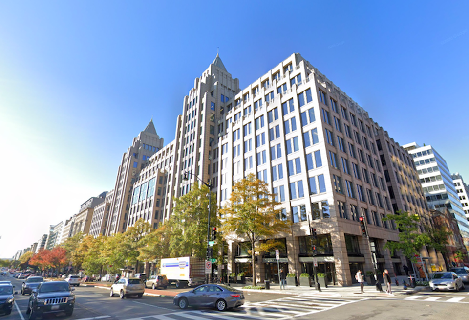 The One Franklin Square office building, home to the Washington Post's headquarters.