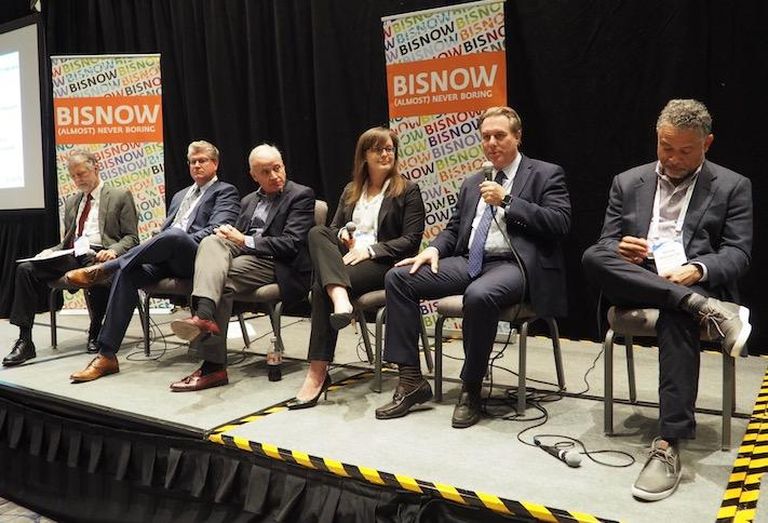 Cherry Bekaert's Bruce Buchanan, Transwestern's Dean Sigmon, Stonebridge's Doug Firstenberg, Cooper Carry's Alysha Buck, Melnick Real Estate Advisors' Scott Melnick and Neighborhood Development Co.'s Adrian Washington
