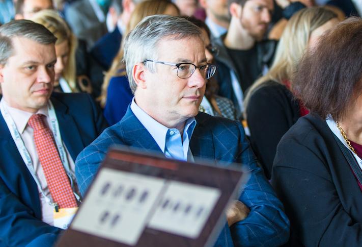 CoStar CEO Andy Florance in the crowd at a 2019 Bisnow event