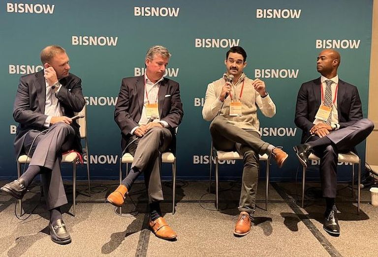 Stream Realty's Andy Eichberg, Kane Construction's Dennis Kane, AREP's Ari Chernikoff and DWatts Construction's Jeremiah Watts. 
