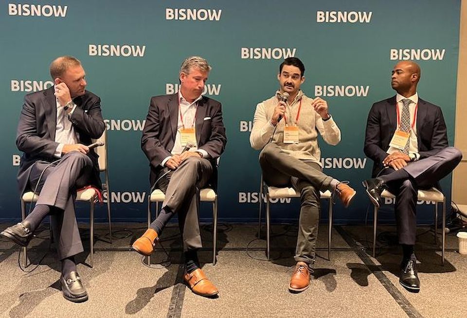 Stream Realty's Andy Eichberg, Kane Construction's Dennis Kane, AREP's Ari Chernikoff and DWatts Construction's Jeremiah Watts.