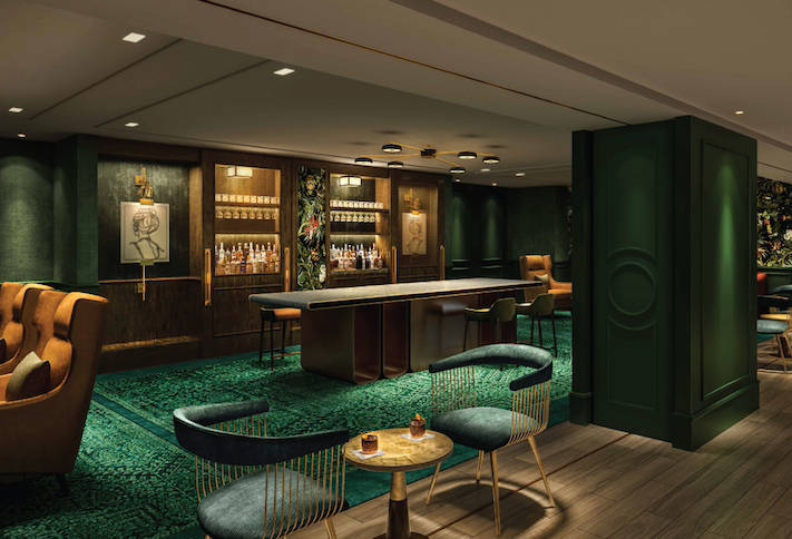 A rendering of the salon at the Viceroy Washington D.C. 