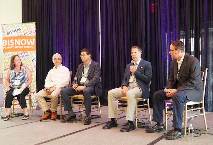 Powersmiths International Corp.'s Julie Forsht, Brad's Fuel Filtering's Brad Bettencourt, DataGryd Data Centers' Arthur Valhuerdi, CoreSite's TJ Ciccone and Mitre's Chris Boynton Powersmiths International Corp.'s Julie Forsht, Brad's Fuel Filtering's Brad Bettencourt, DataGryd Data Centers' Arthur Valhuerdi, CoreSite's TJ Ciccone and Mitre's Chris Boynton