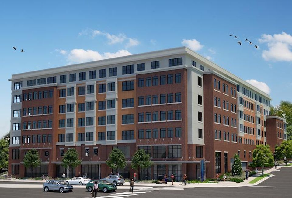 A rendering of The Arden, a 126-unit affordable housing project at 2317 Huntington Ave. in Alexandria.