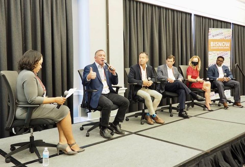 FSC First's Dawn Medley, Terrapin Development Co.'s Ken Ulman, Cybrary's Ralph Sita, COPT's Dean Lopez, Southern Management's Suzanne Hillman and Velocity Cos.' Brandon Bellamy.