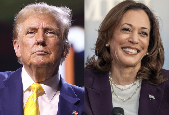 Former President Donald Trump and Vice President Kamala Harris.