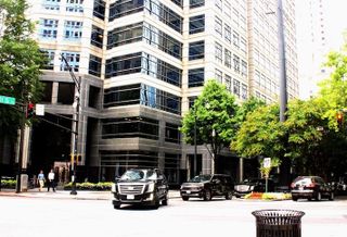 The intersection of 14th and Peachtree streets in Midtown Atlanta -- the heart of Midtown's office environment. 
