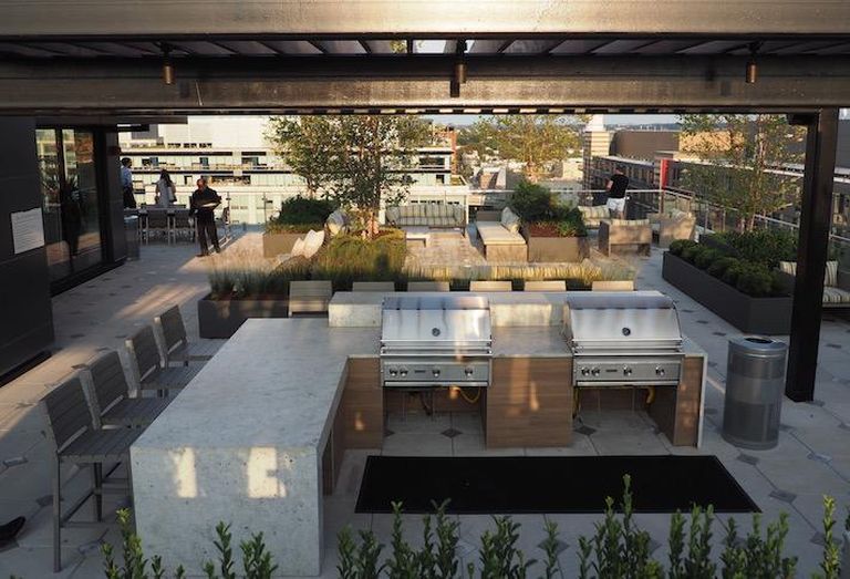 The rooftop courtyard at RESA NoMa