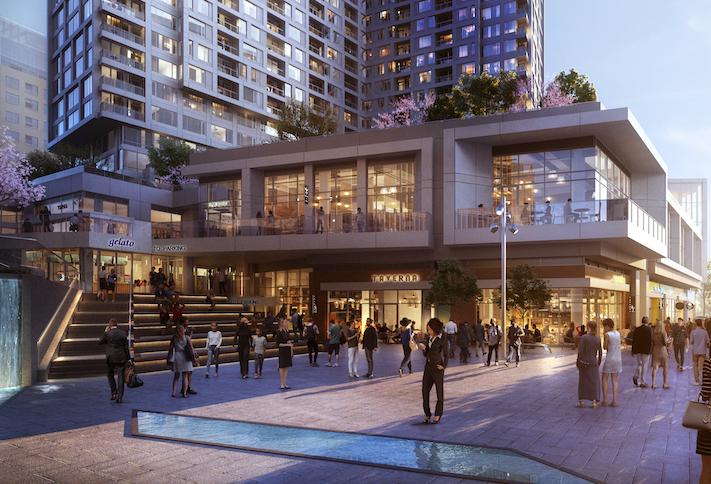 A rendering of The Heming, a multifamily and retail building slated to deliver this year at the Scotts Run development. 