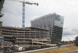 The new buildings under construction at Reston Station, photographed Oct. 7, 2019. 